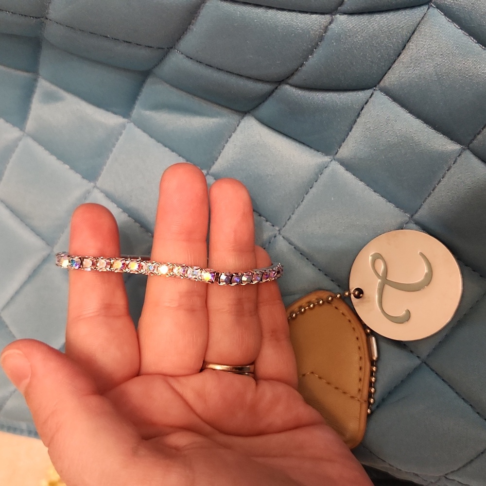 Touchstone Crystal aurore boreale stretch bracelet